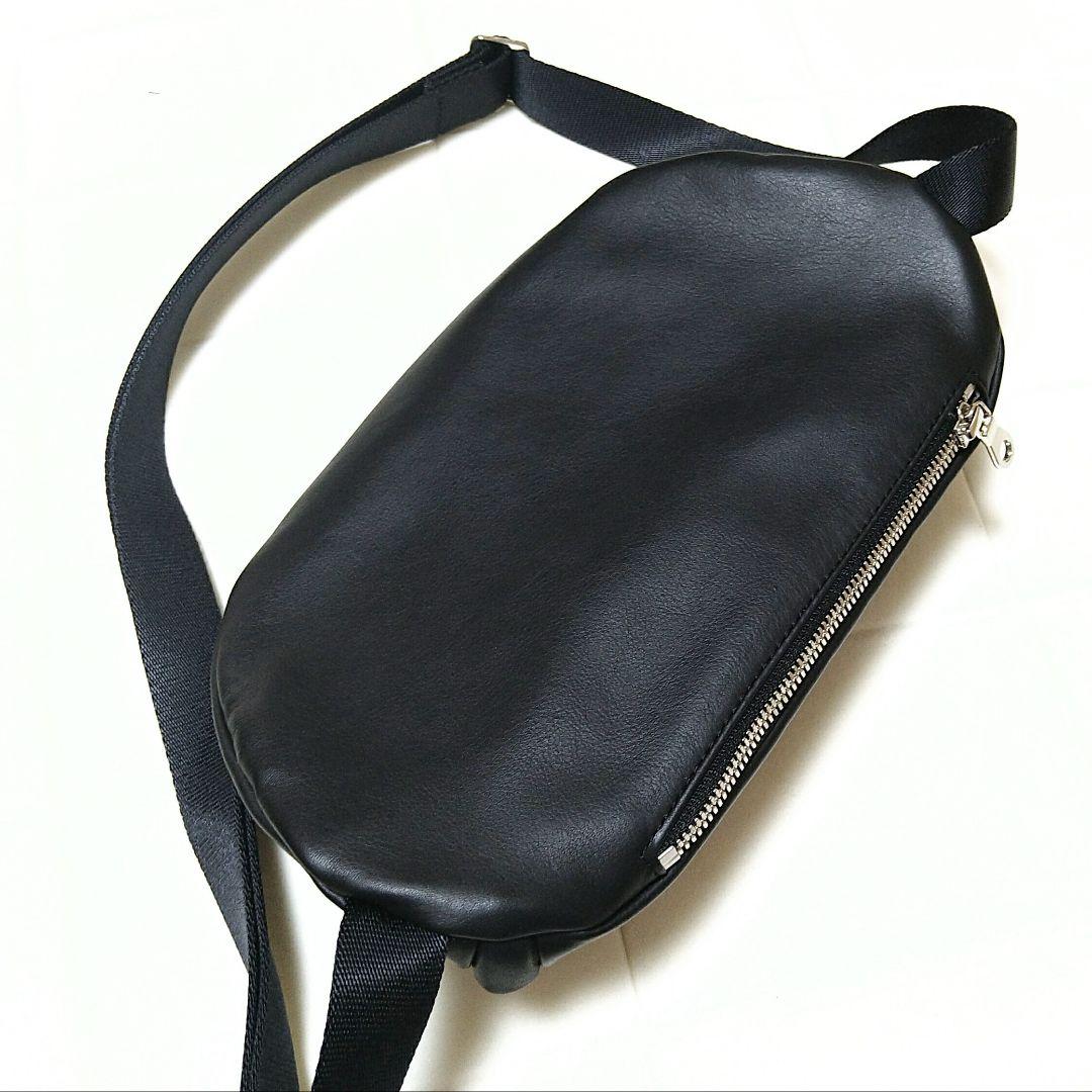 カワニシカバン　cobii（コビー） 撥水レザー ボディバッグ　ブラック