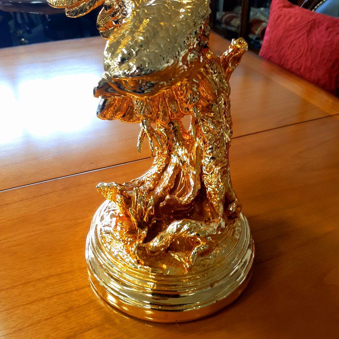 輸入雑貨　アニマルオブジェ　ゴールド　『羽ばたく鷹・イーグル』　縁起物