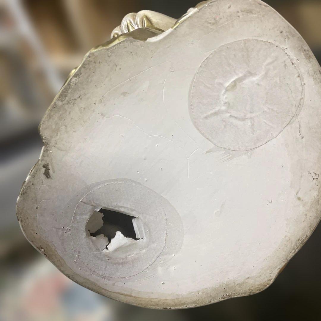 陶器 招き猫 幸運の置物　約34センチ✖️25センチ 右手上げ　古い招き猫