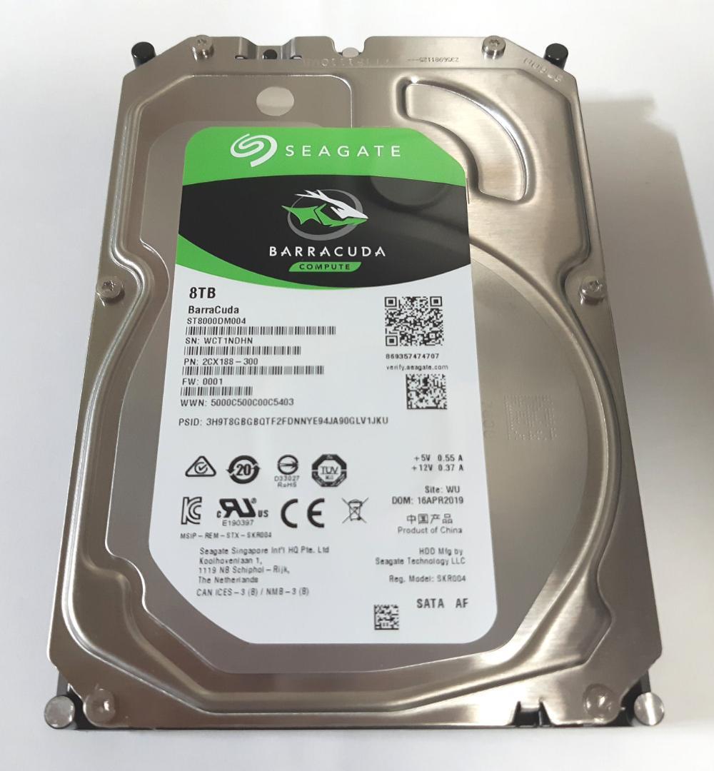 Seagate　ST8000DM004　8TB　3.5インチ　4台セット　中古