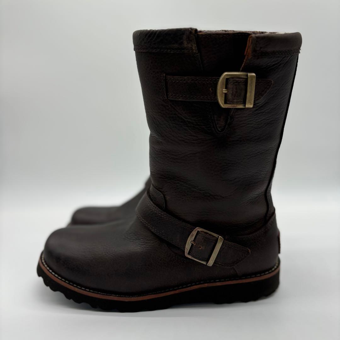 美品✨UGG アグ ムートン エンジニアブーツ ダークブラウン 25cm