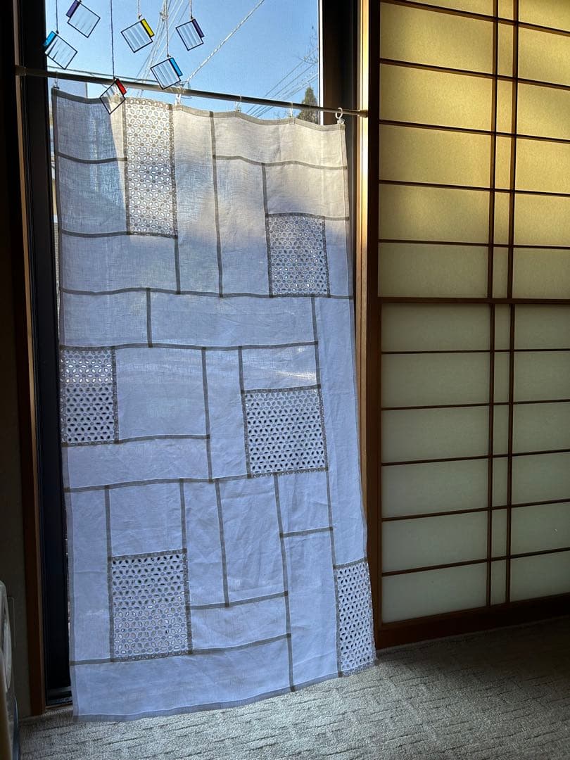 「ベルギーリネンと花刺繍」ポジャギ