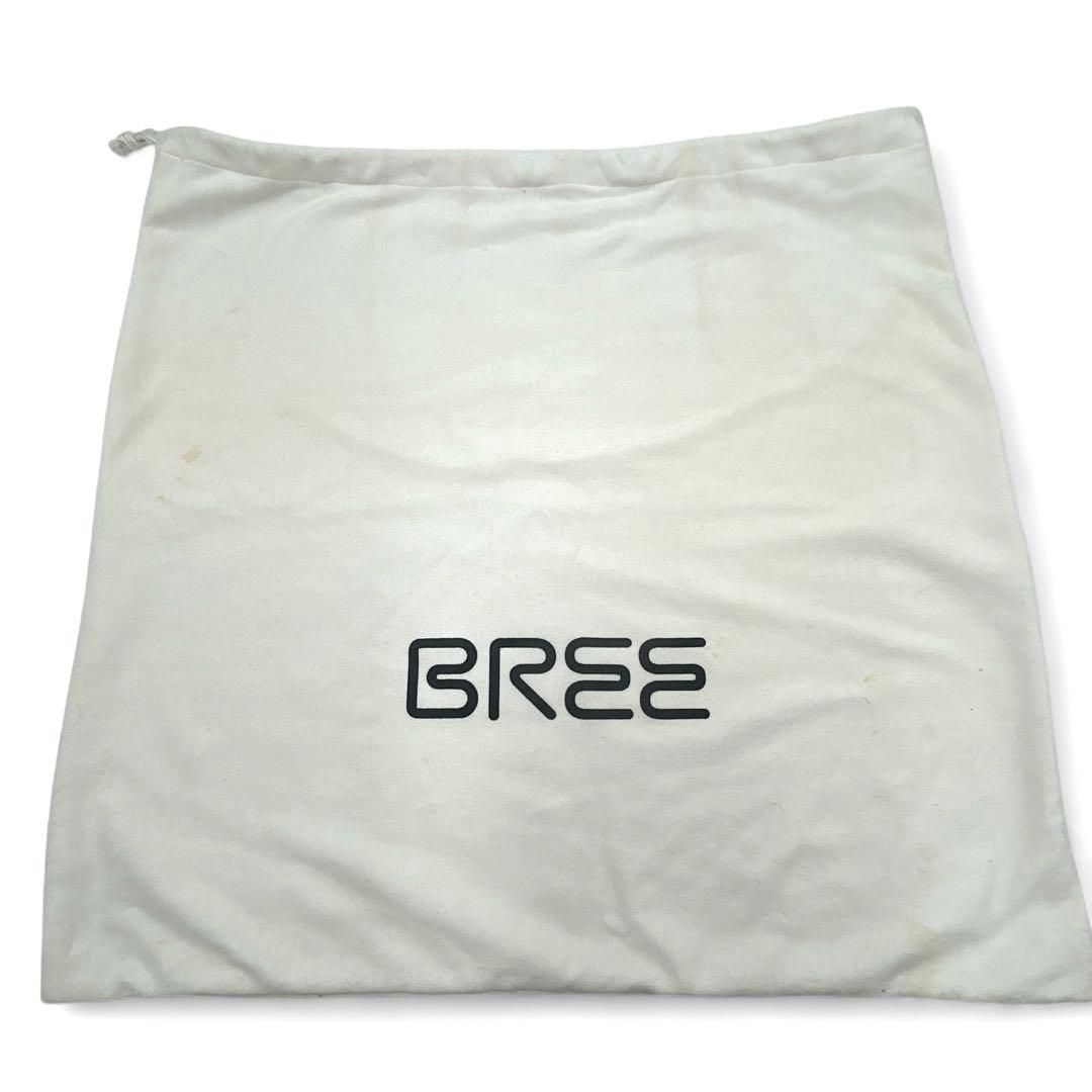 【極美品】 BREE ブリー ダークブラウン ロゴ ショルダーバッグ 袋付き