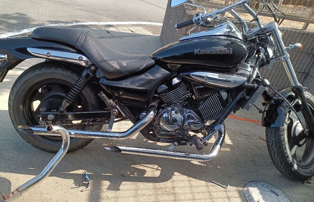 エリミネーター250v　ドラッグマフラー