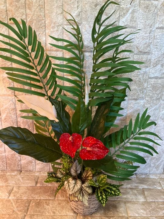 光触媒　人工観葉植物　造花　ウォールグリーン　アレカヤシ