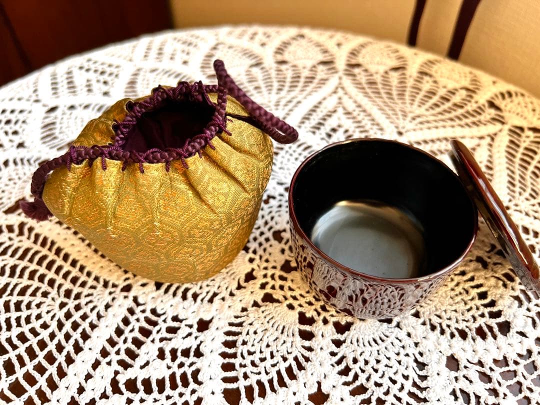 ☆御所籠一式　茶篭　茶道具　野点道具 桐製共箱入り