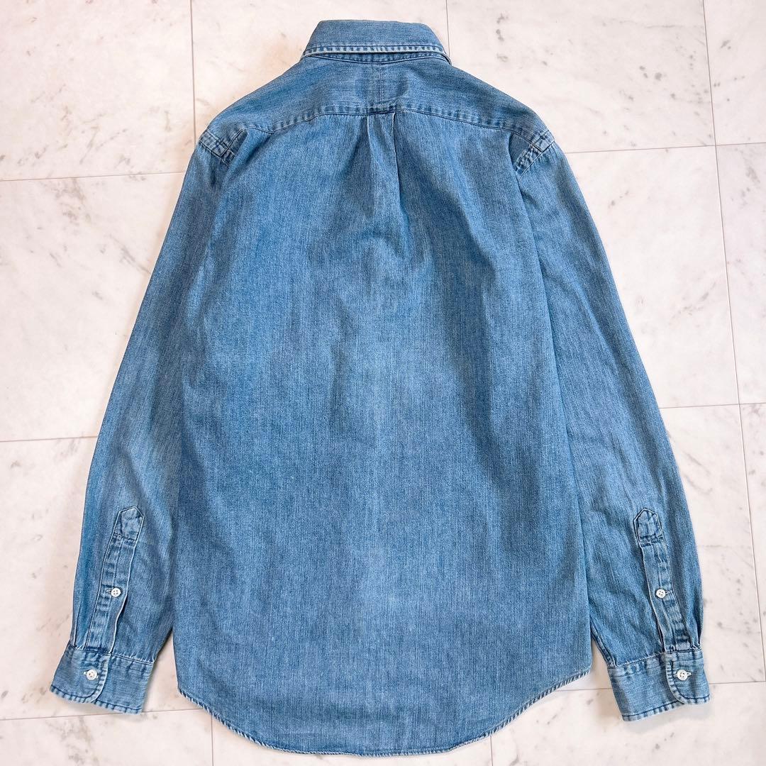 ラルフローレン デニムシャツ ワンポイント刺繍 S 長袖
