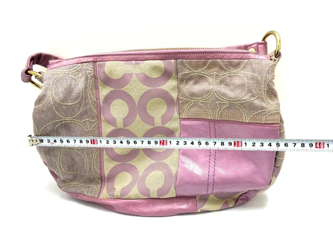 26S1-148 コーチ シグネチャーオプアート バッチワーク ワンショルダー