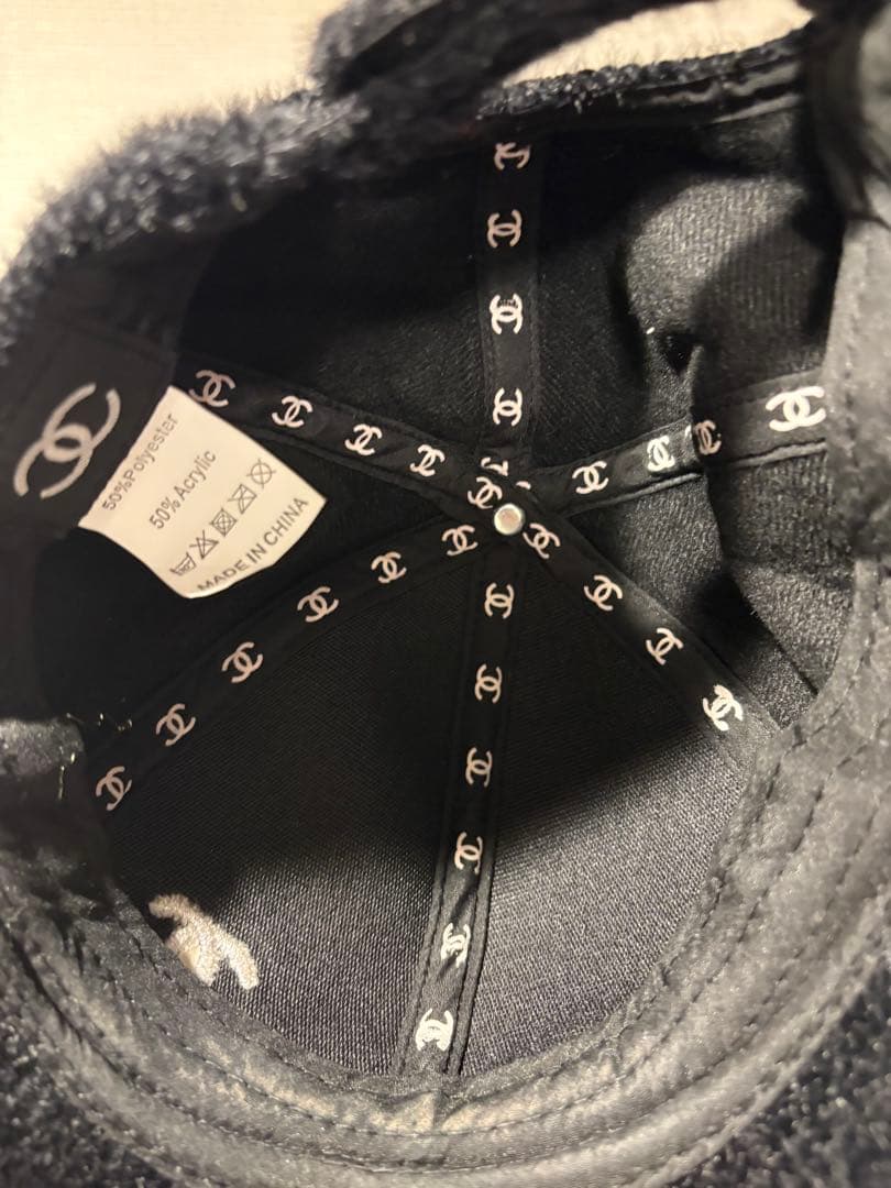 帽子 CHANEL BLACK CAP 90s y2k swag