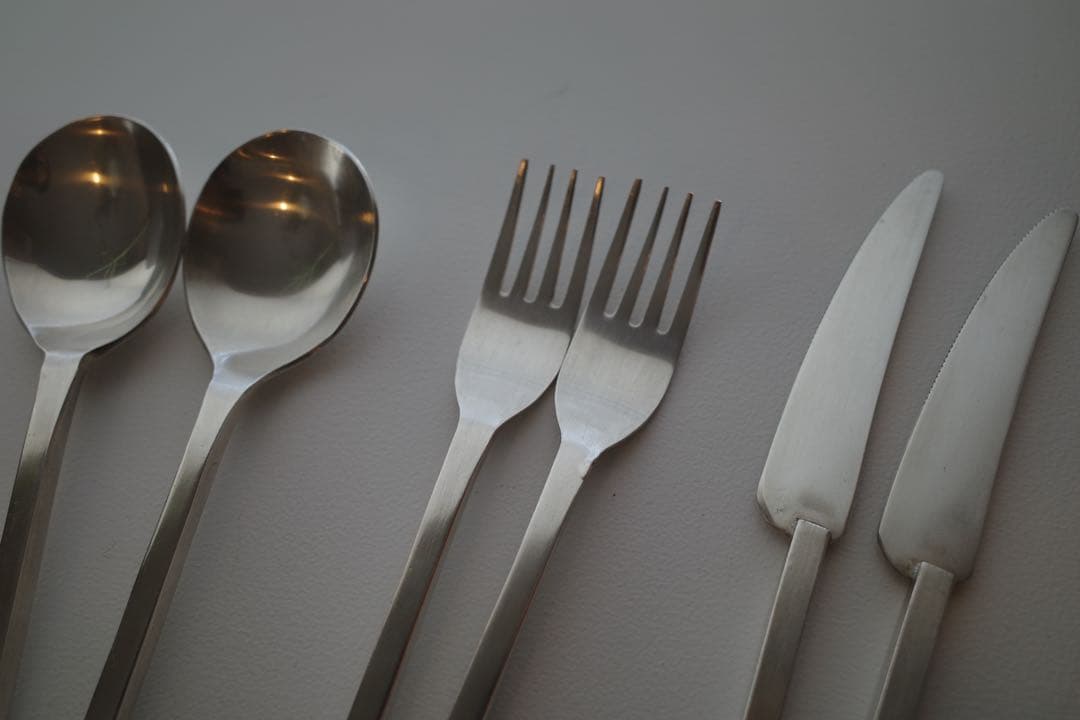 工房アイザワ　純銅洋食器 銀仕上 カトラリーセット