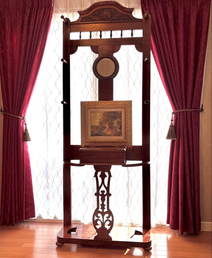 イギリス アンティーク ホールスタンド(西洋絵画はオマケ)