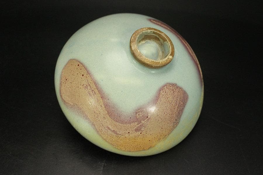 茶道具 唐物 斑紫釉 鈞窯 茶碗(A583)