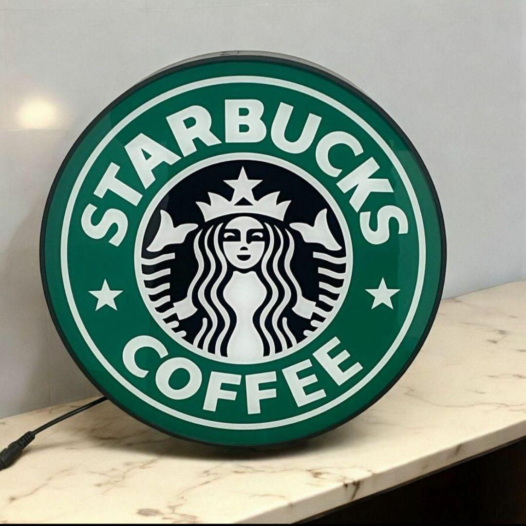 スタバ 旧ロゴ 看板 ライト LED ネオンサインレプリカ店舗用 壁掛け新品