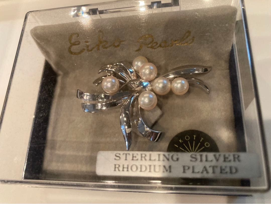 925シルバー6粒・本真珠ブローチ兼ペンダントトップ