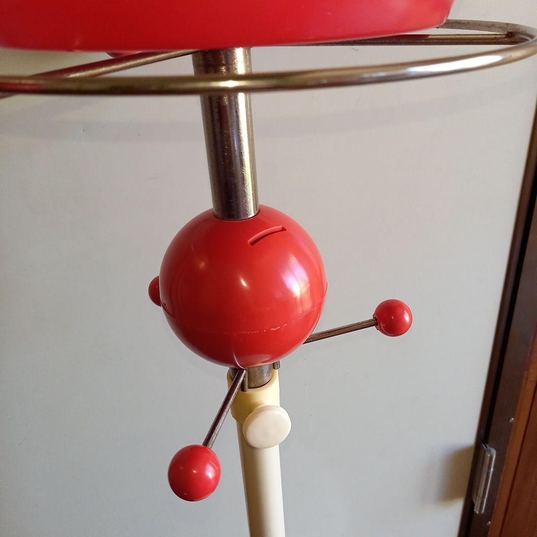 70’s スペースエイジ　ポールハンガー　昭和レトロ　貯金箱付き　当時物