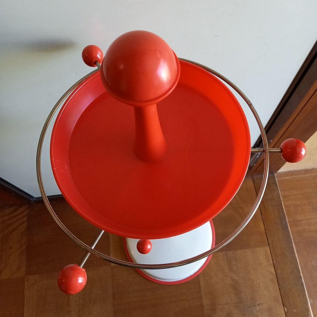 70’s スペースエイジ　ポールハンガー　昭和レトロ　貯金箱付き　当時物