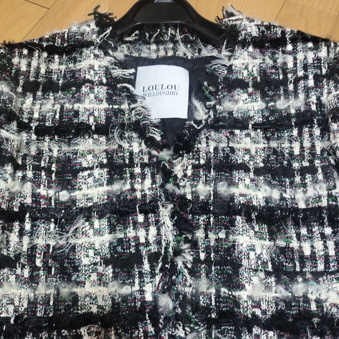 LOULOU WILLOUGHBY ツイードノーカラージャケットサイズ1