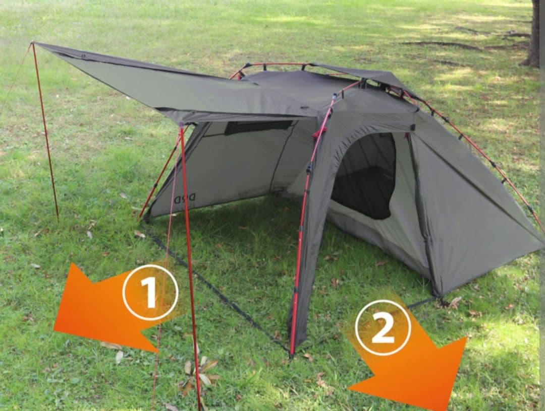 DOD ライダーズバイクインテント 1-2人用【１回使用】