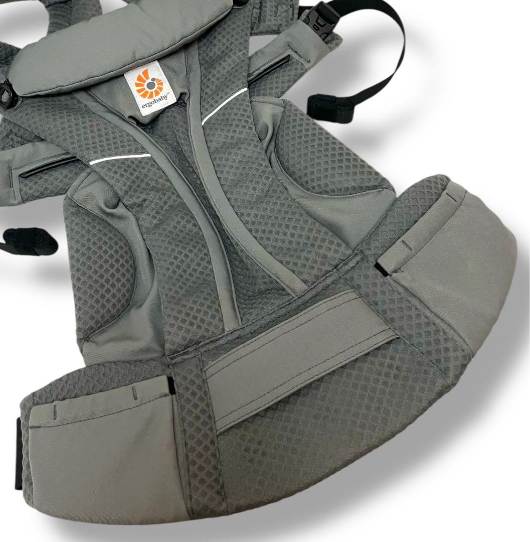 美品 国内正規品 エルゴベビー オムニブリーズ エアメッシュ グラファイトグレー
