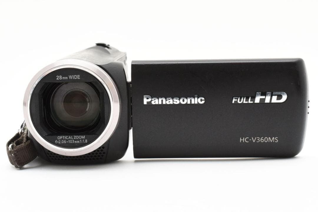 動作品　パナソニック HDビデオカメラ V360MS 16GB 90倍ズーム