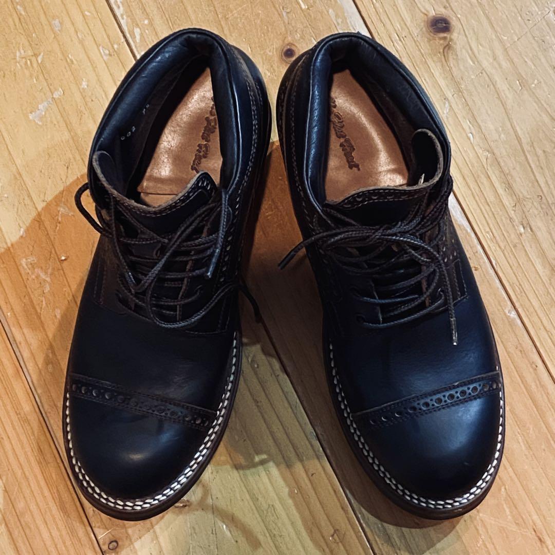 ※りん※ 【 中古 】 THE FLAT HEAD メダリオン ブーツ 黒