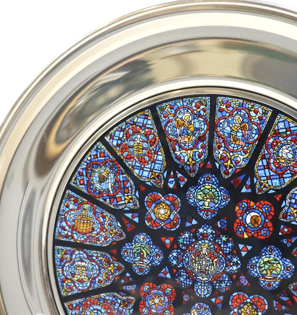 限定作品 ランス ノートルダム大聖堂 ヴィンテージ ステンドグラス 大型 バラ窓