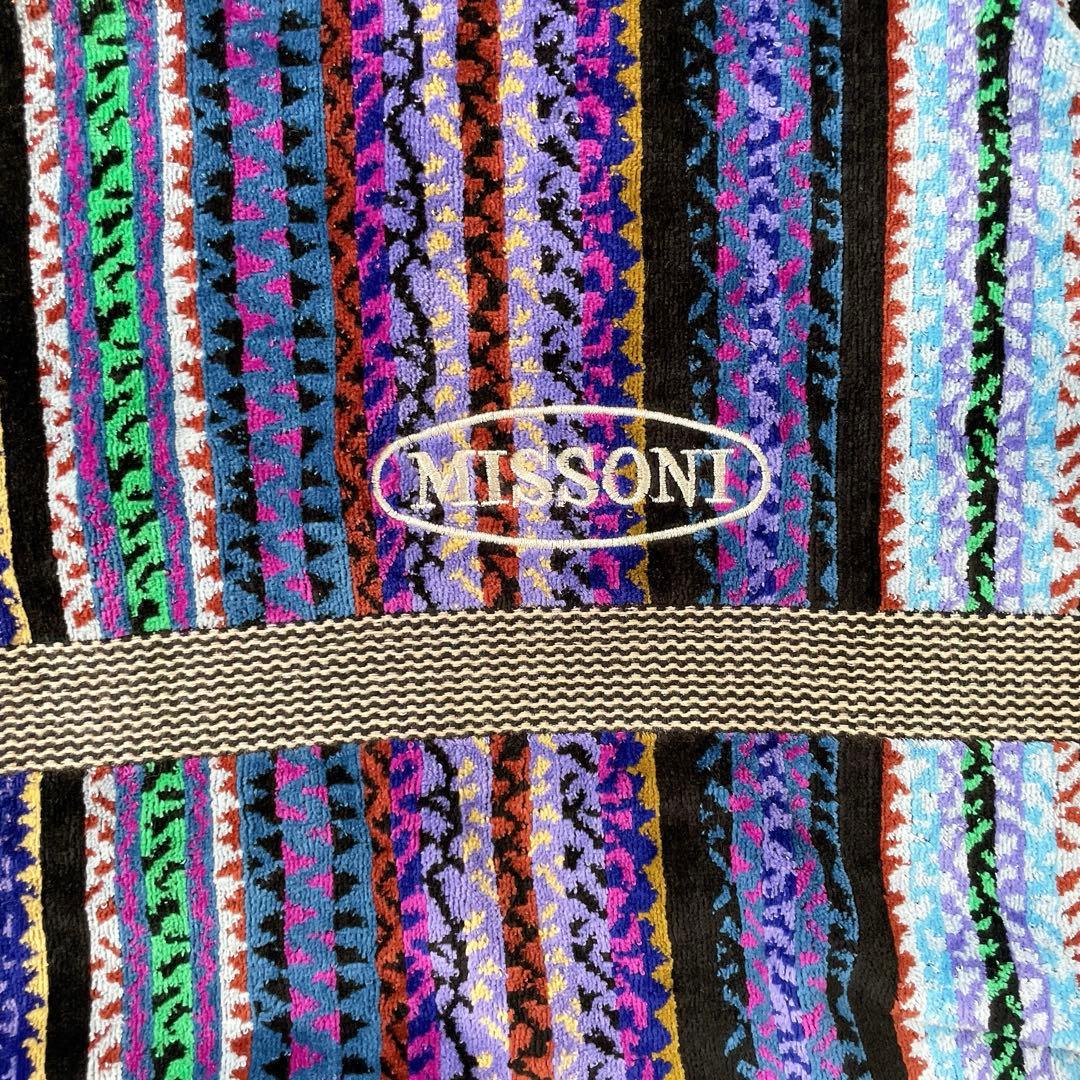 MISSION ミッソーニ シングル タオルケット ブルー綿毛布