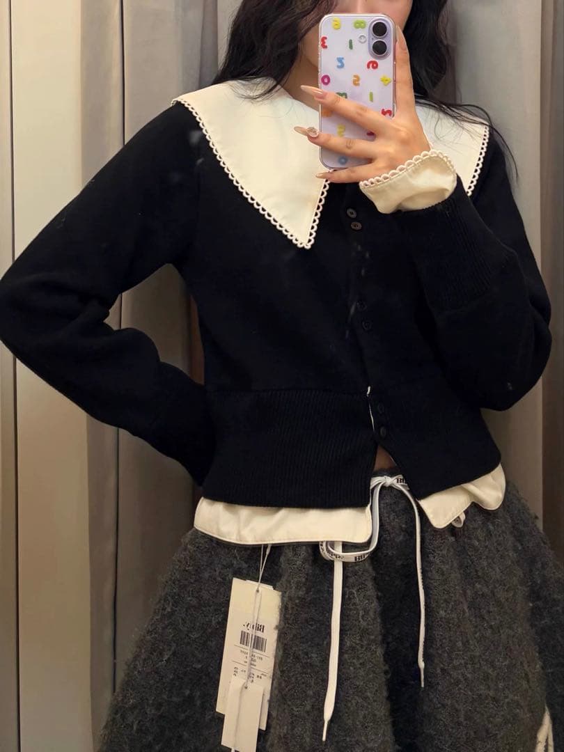 Bibiy. PATTY PILGRIM TOP ニット ビビィ ブラック