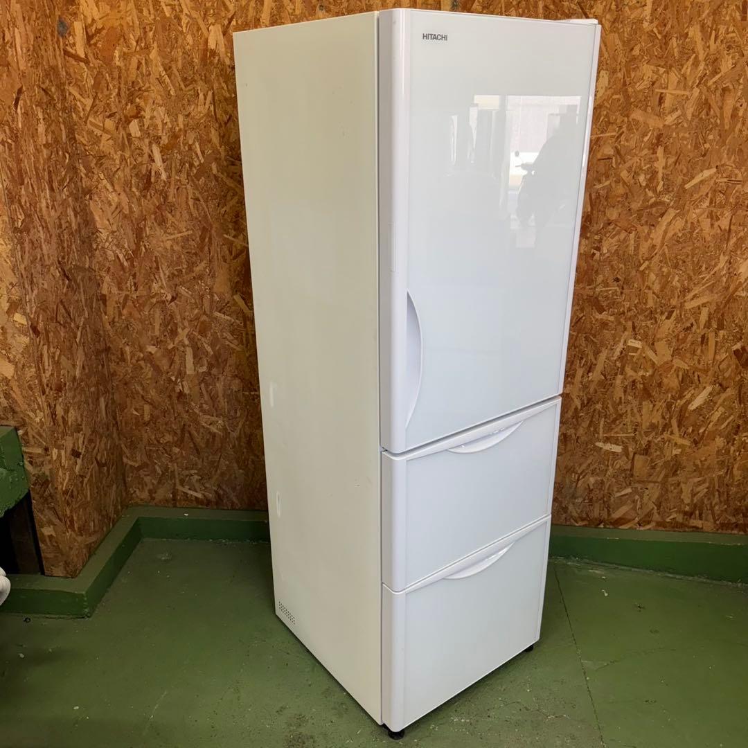 318送料設置無料 日立　自動製氷機能付き大型冷蔵庫　375L 3ドア