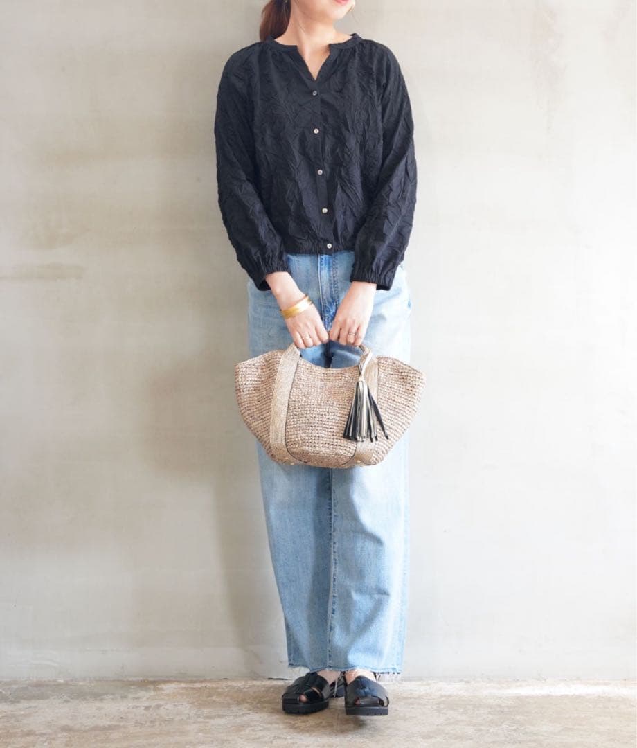 美品 VIOLAd'ORO ヴィオラドーロ ラフィア カゴバッグ　保存袋付き