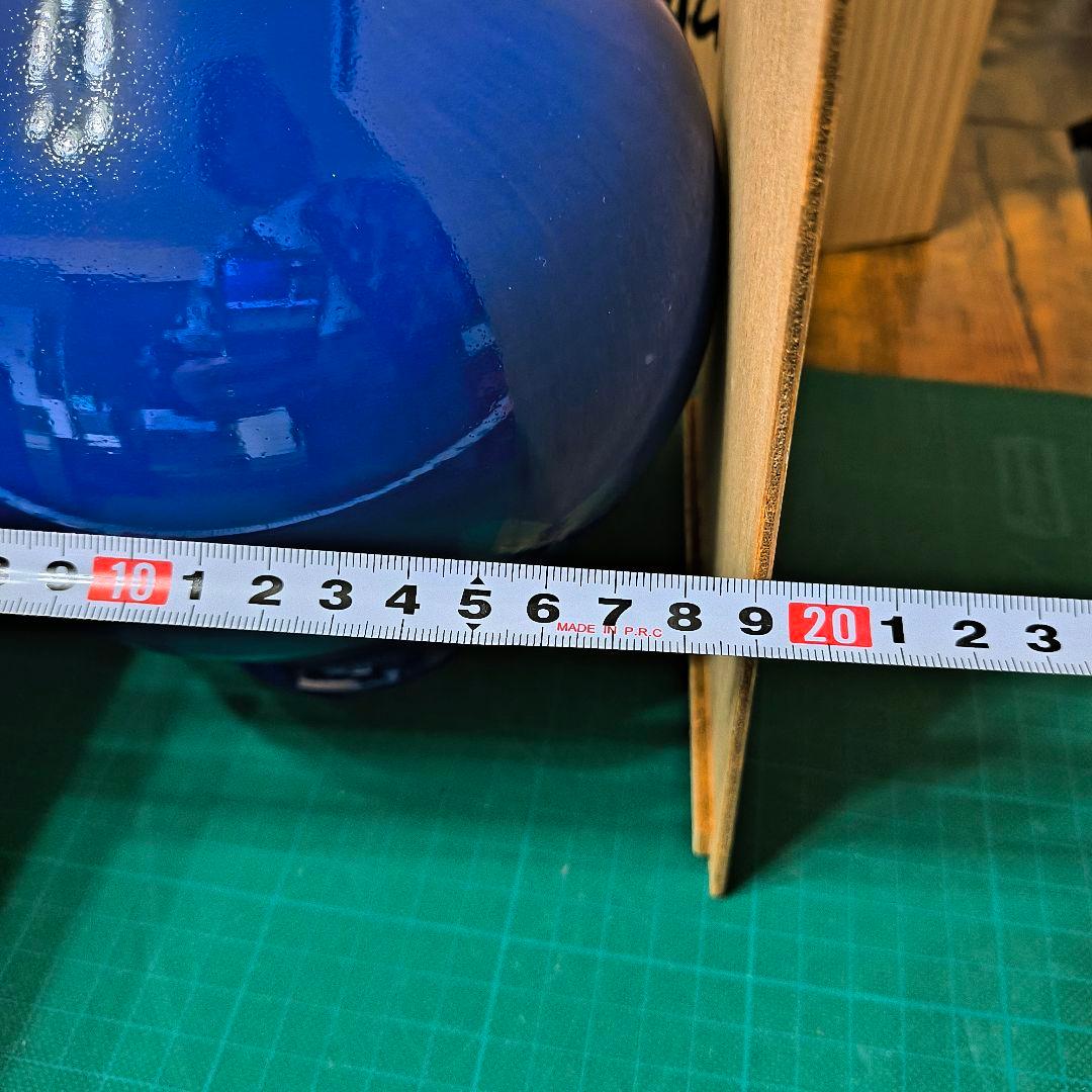 美品 青銅製 深青色花瓶 後藤銅器店