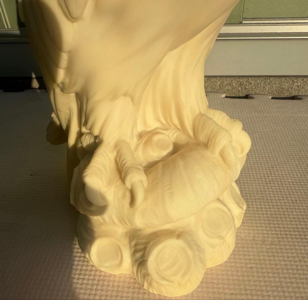 【ギリシャ製／人工大理石】フクロウの置物 ペガサス刻印 大型 30cm