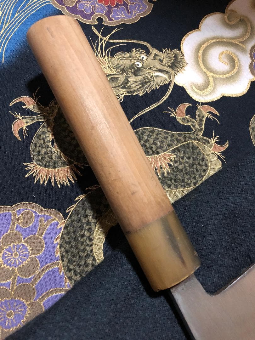 【研ぎ済み】最高級　青鋼・水牛口　正豊　薄出刃包丁　和包丁　ナイフ　料理　釣り