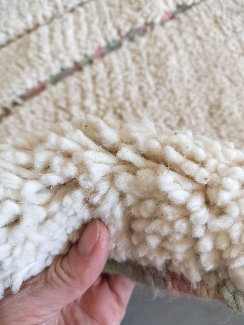 大判/新品/モダンな不規則ラインのベニワレン　モロッコ No.747