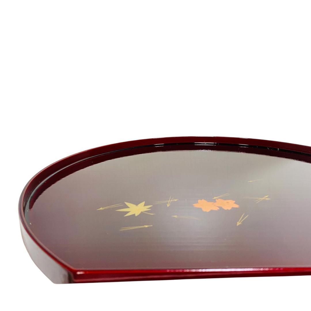 越前塗り 半月両面盆 7枚セット