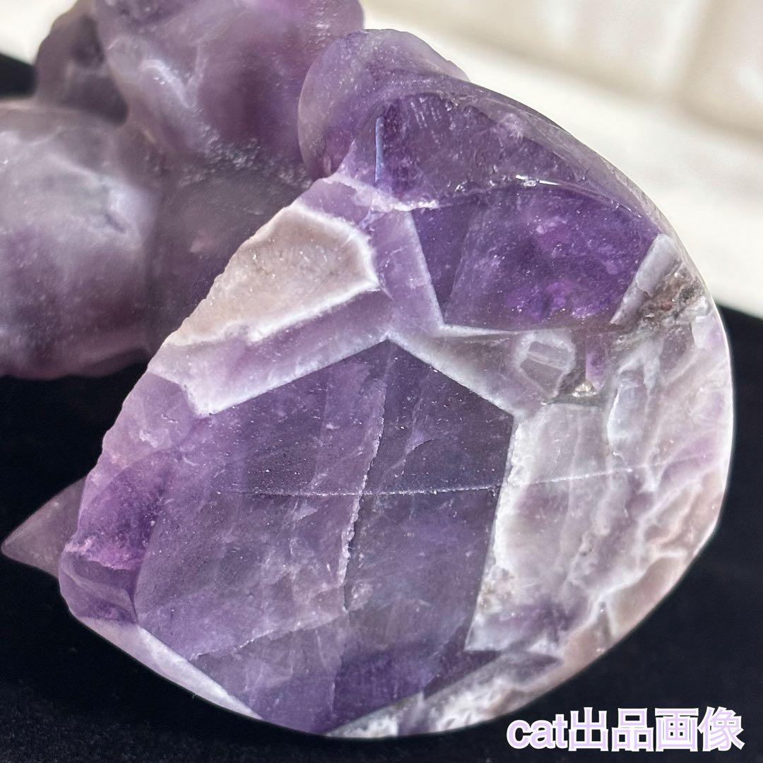 天然石 アメジスト セレナイト 天使 エンジェル 女神 パワーストーン 置物