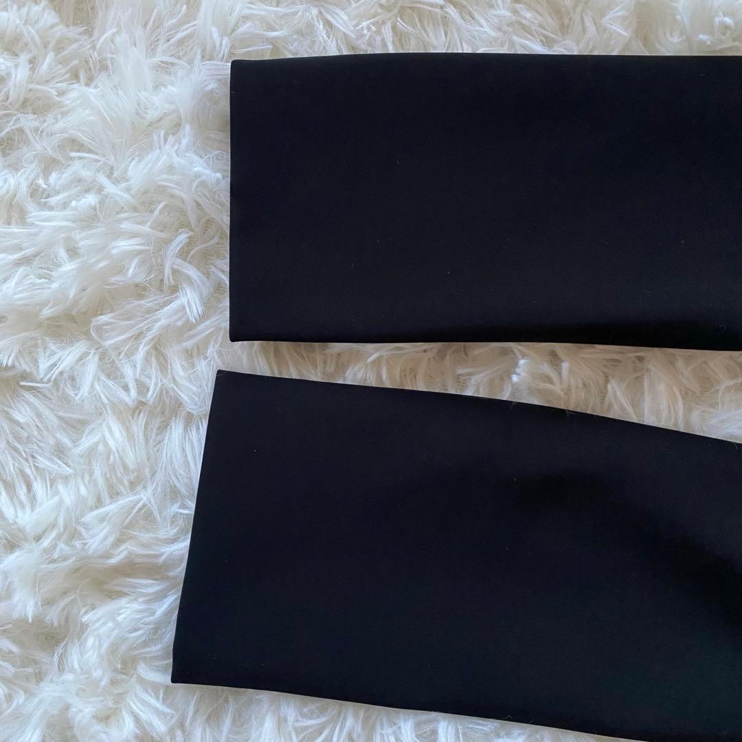 フォクシーニューヨーク　ワンピース　ハイネック　プリーツ　長袖　ブラック