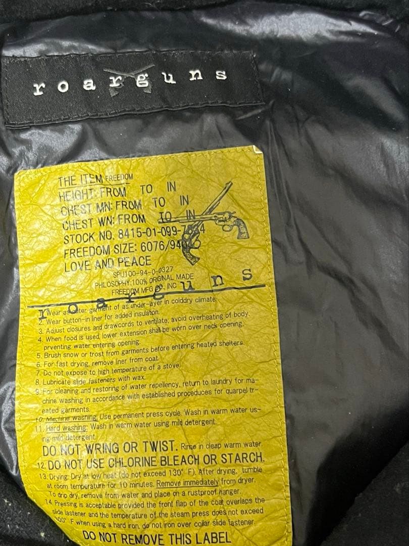 roarguns roar(ロアー)クロスガン ダウンジャケット L 黒 美品