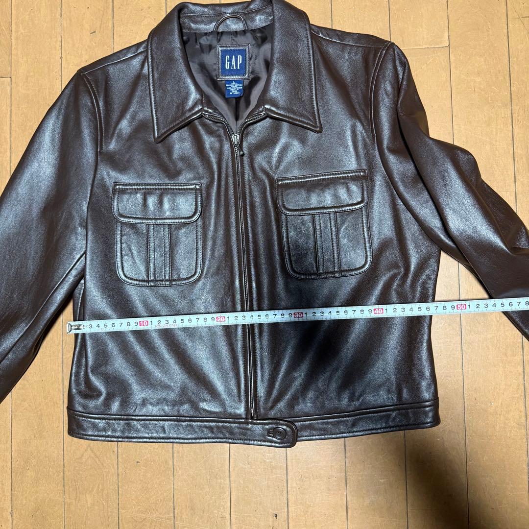 ジャケット・アウター 90'sGap single zip cropped leatherjacket