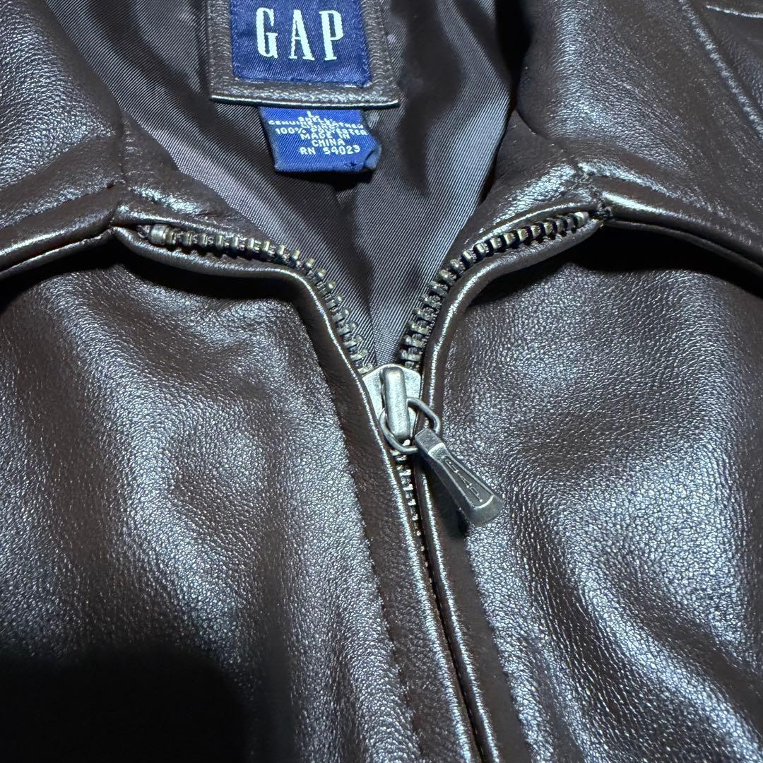 ジャケット・アウター 90'sGap single zip cropped leatherjacket