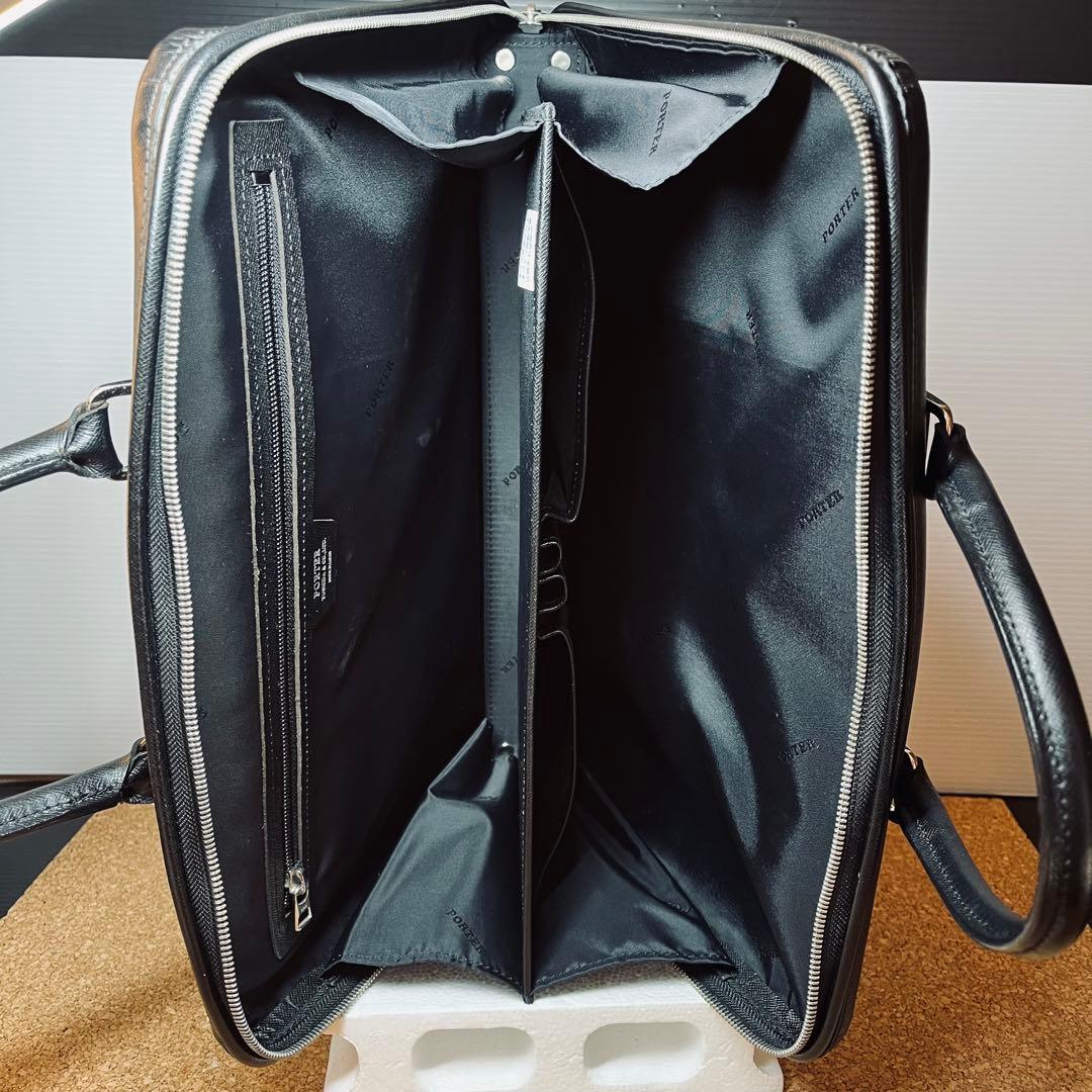 美品PORTERアベニューブリーフケース／ビジネスバッグ吉田カバン／牛革
