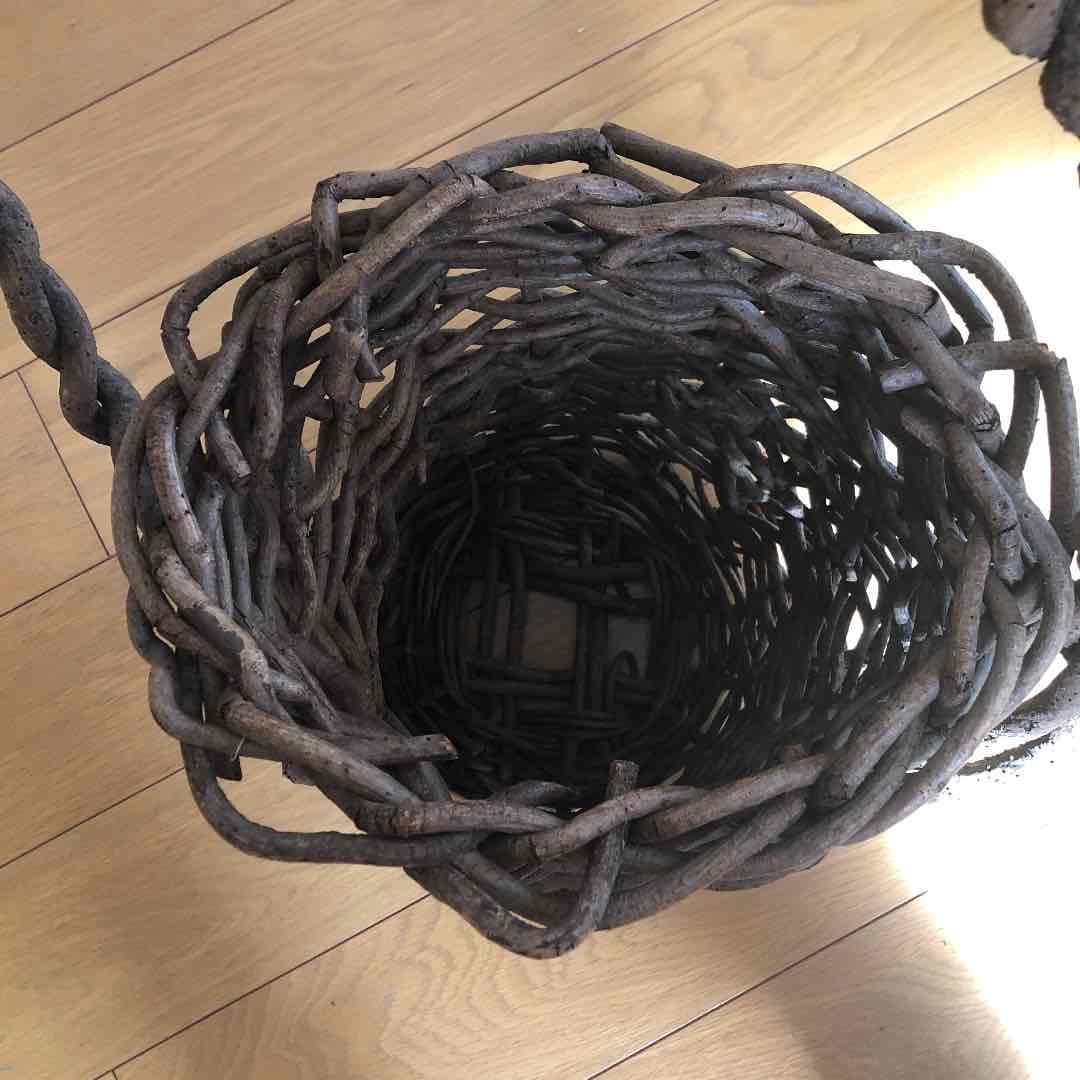 アンティーク　籠　アケビ