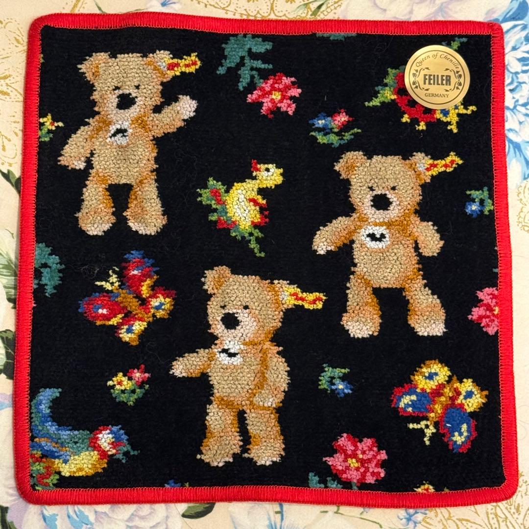 Steiff x FEILER ハンカチ　テディベア　セット