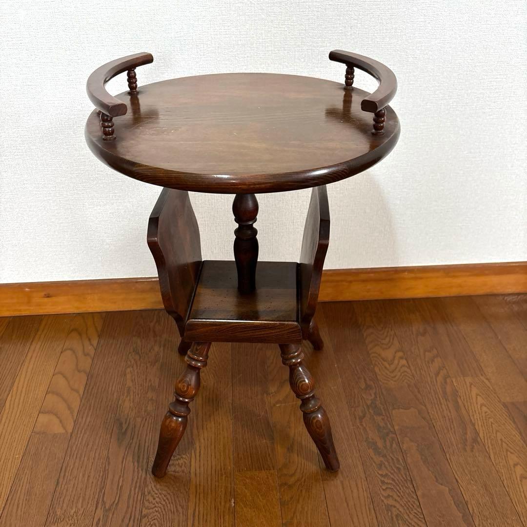 【良品】飛騨産業 サイドテーブル ティーテーブル ヴィンテージ