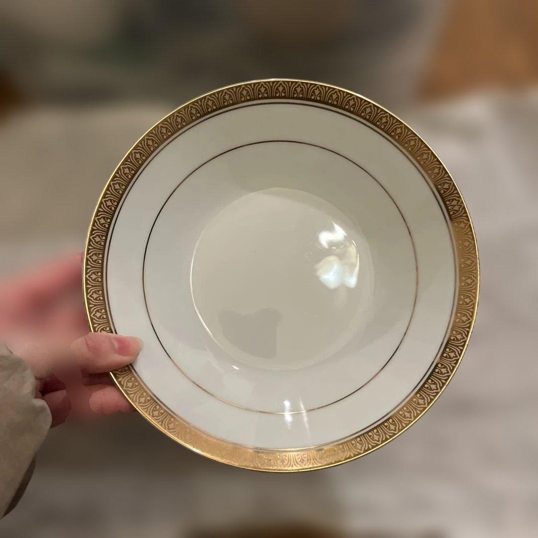 【Noritake】金縁深皿 3枚セット