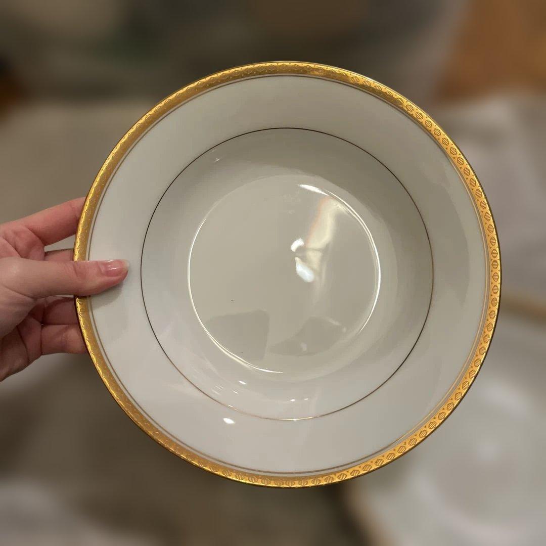 【Noritake】金縁深皿 3枚セット