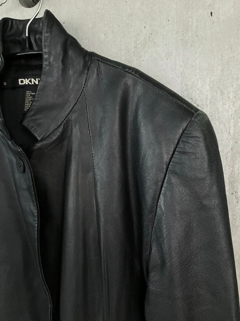 DKNY ラムレザー　テーラードジャケット　本革