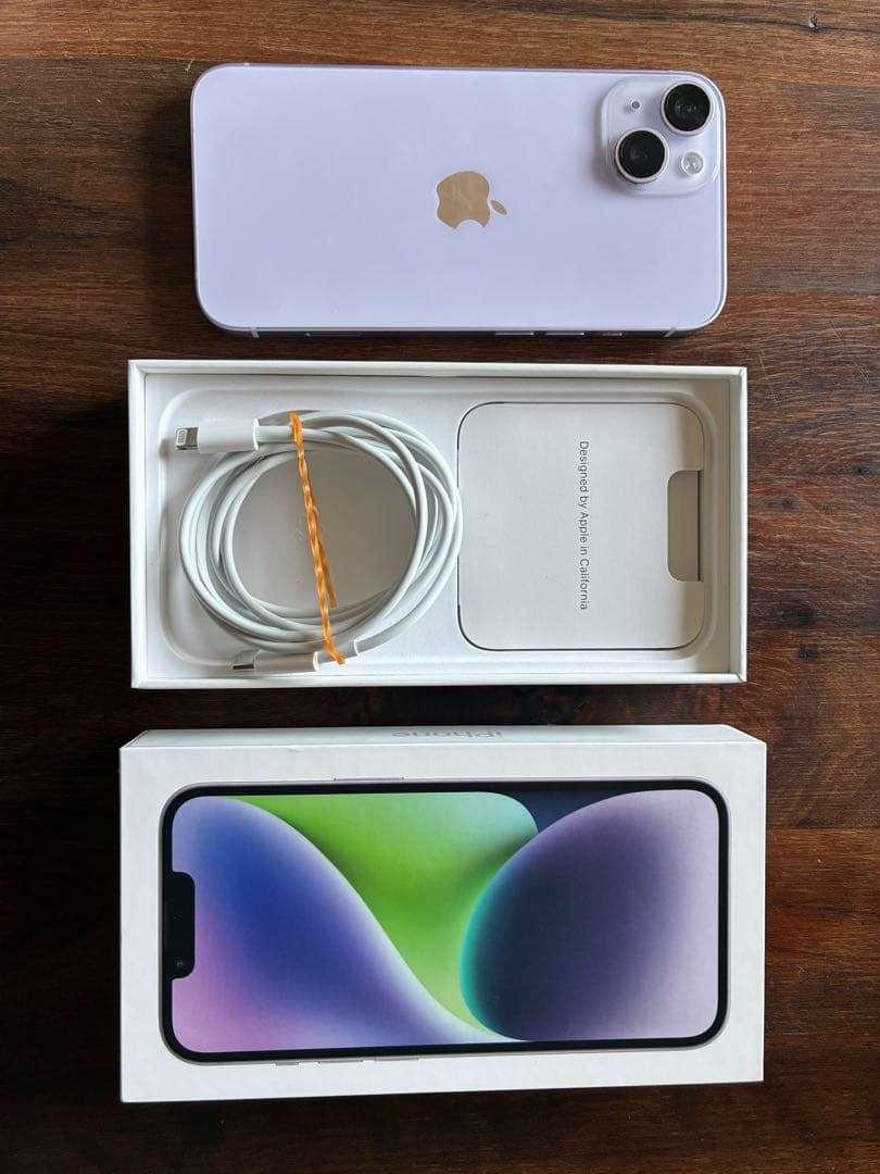 美品 Apple iPhone 14 128GB パープル(SIMフリー)