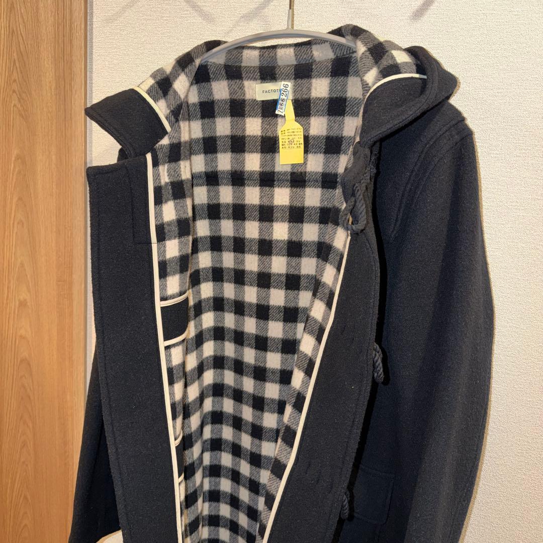 FACTOTUM ウール混合 ダッフルコート 黒