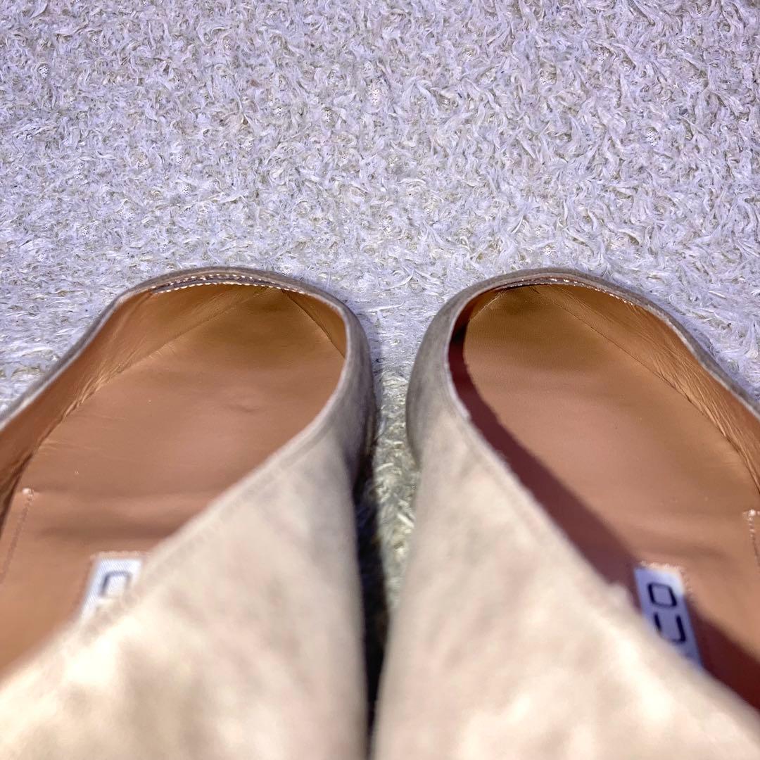 『未使用級』ペリーコ アネッリ フラットパンプス 型押し スエード　39